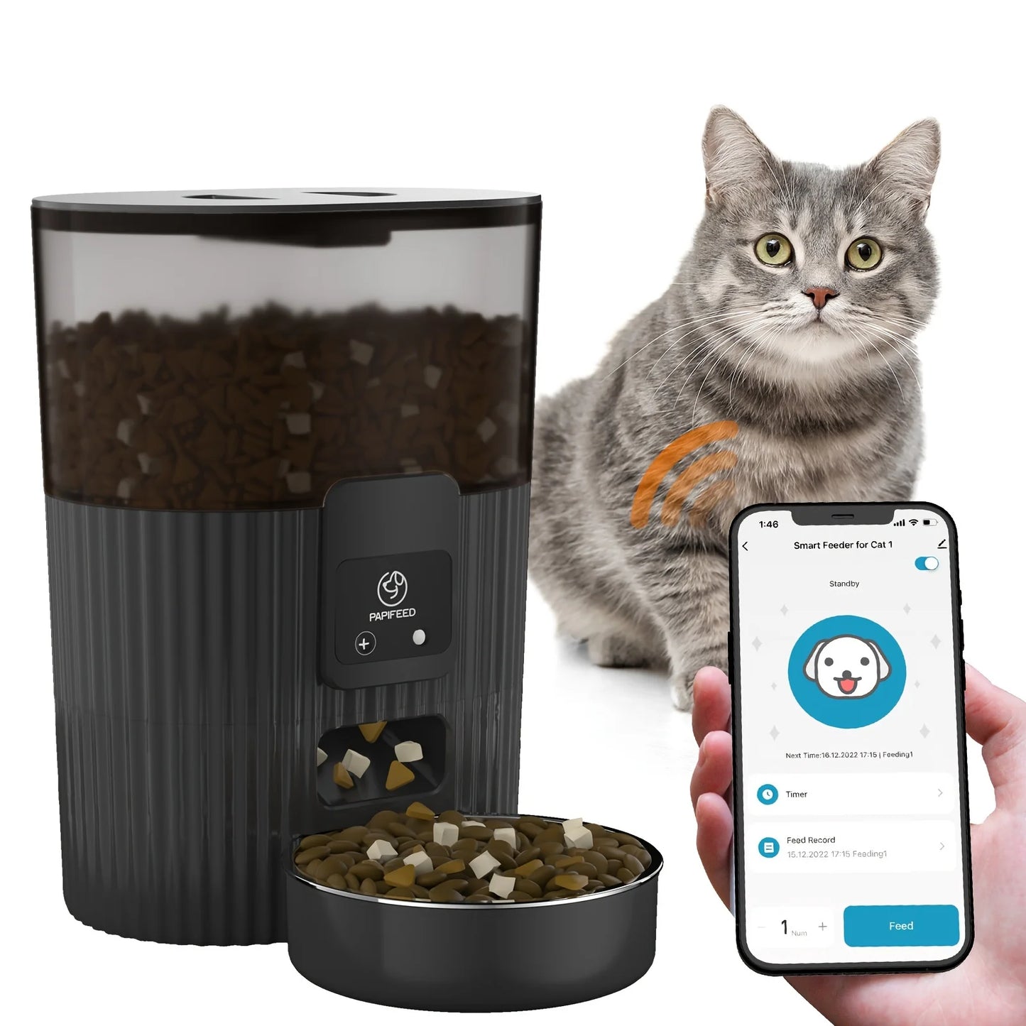Cat automatic feeder dispenser