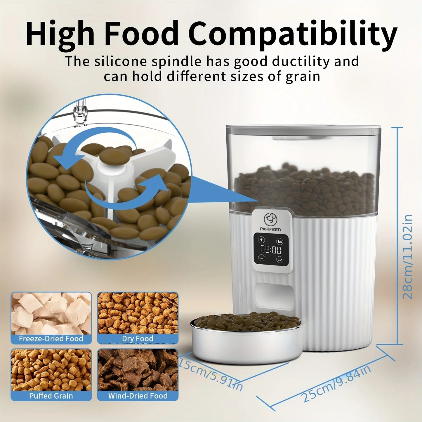 Cat automatic feeder dispenser