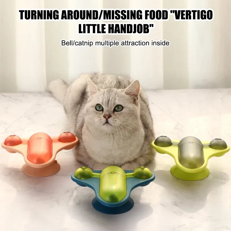 Rotating Flying Chair Cat Teaser Interactive Toy