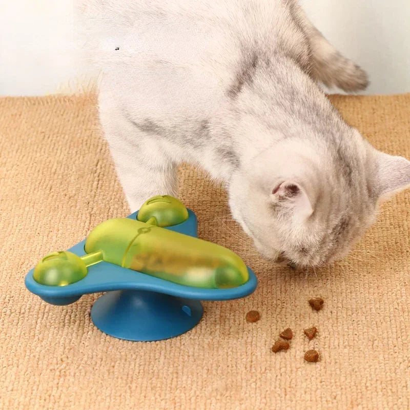 Rotating Flying Chair Cat Teaser Interactive Toy