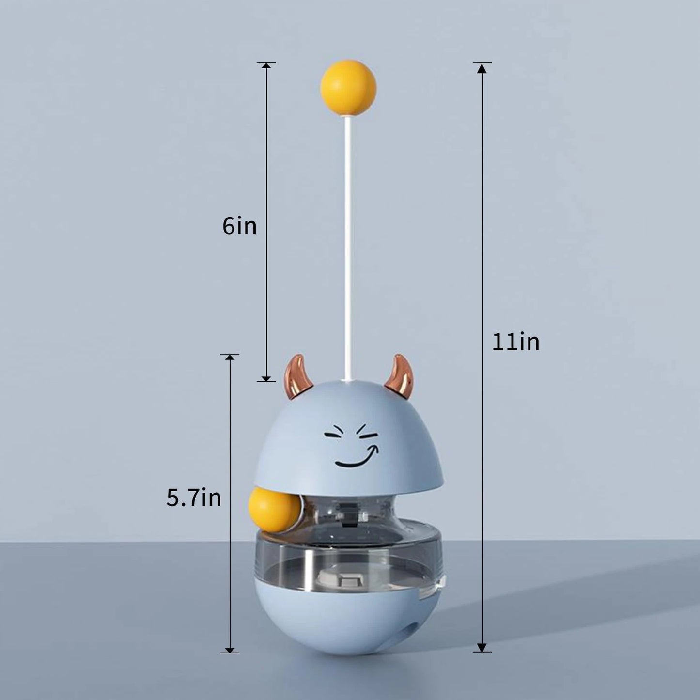 Exciting Blue Slow Feeder Puzzle Ball Cat Toy