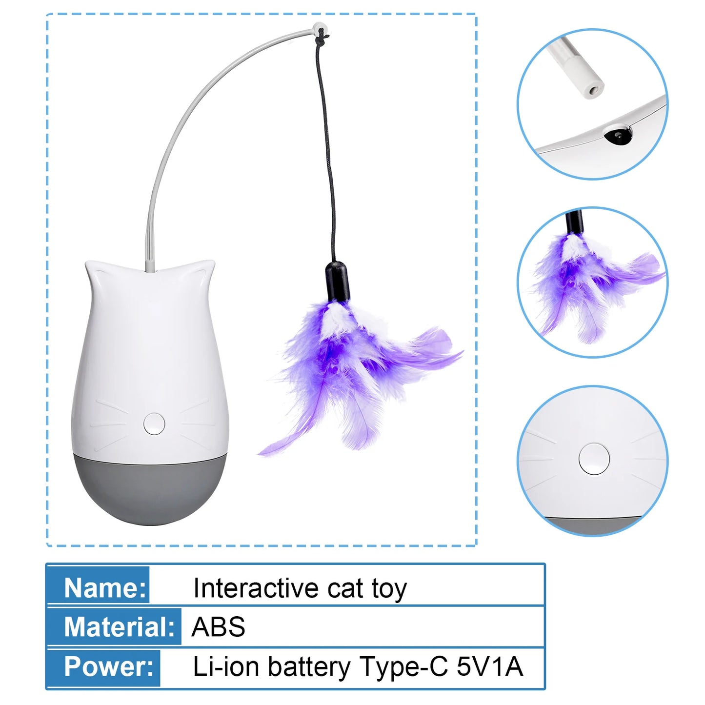 Cat Feather Teaser Spinning Toy