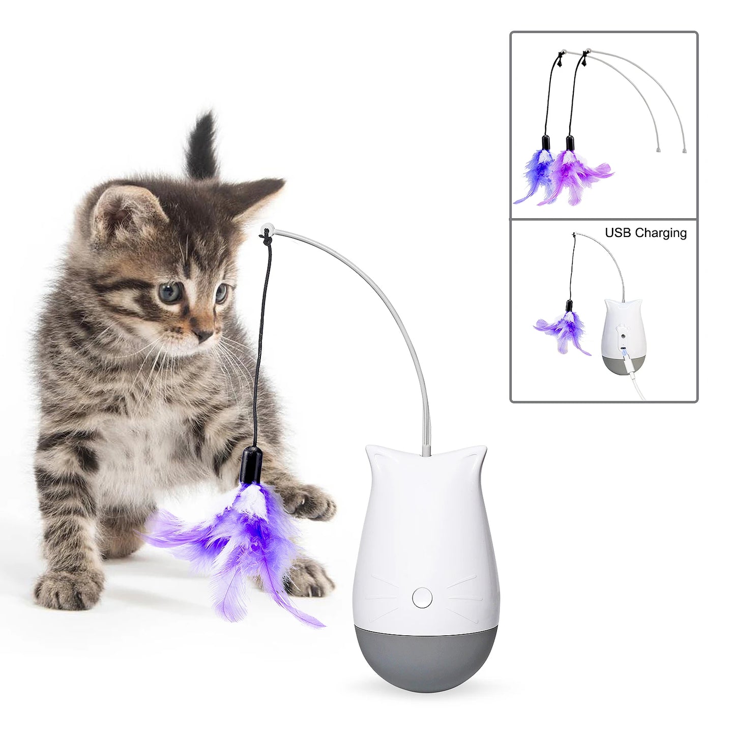 Cat Feather Teaser Spinning Toy
