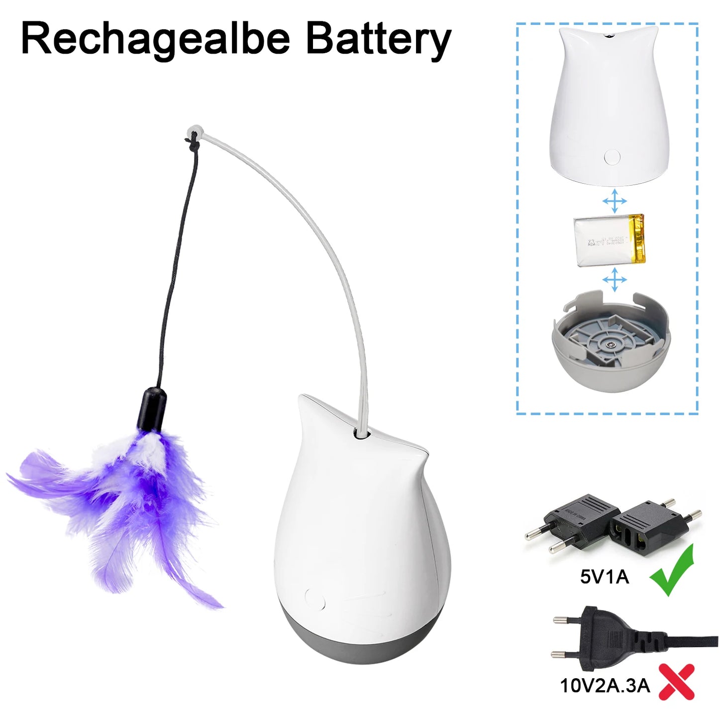 Cat Feather Teaser Spinning Toy