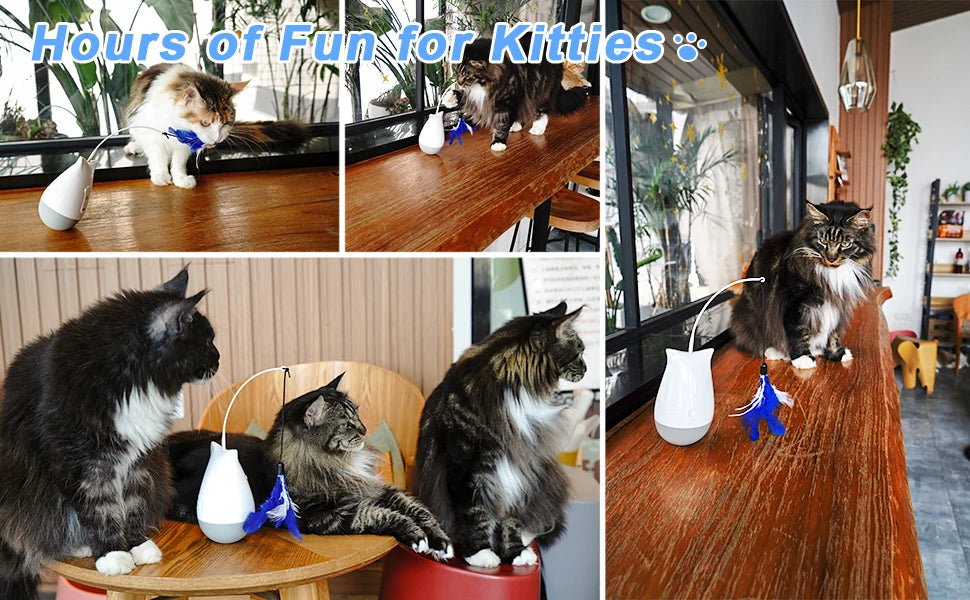Cat Feather Teaser Spinning Toy