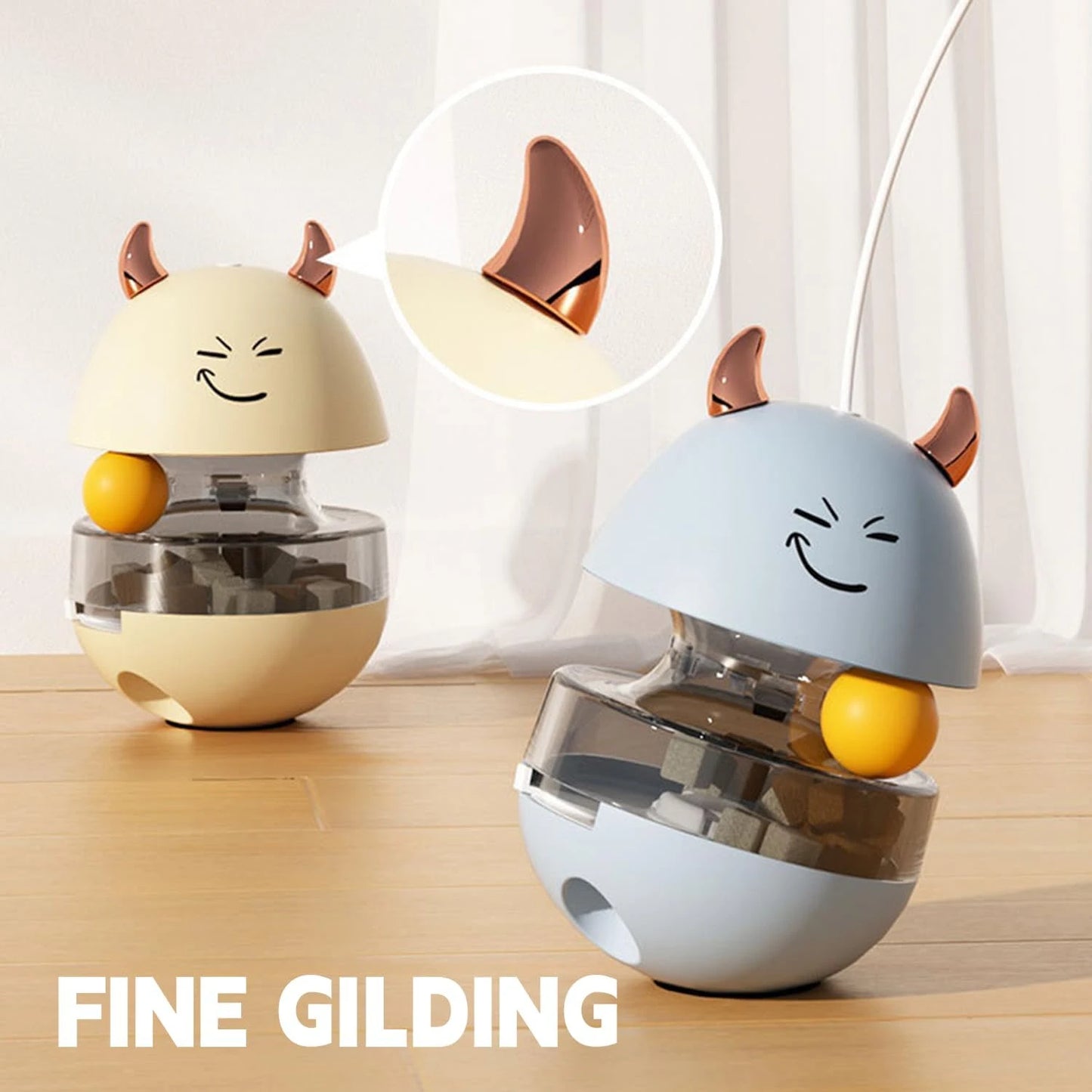 Exciting Blue Slow Feeder Puzzle Ball Cat Toy