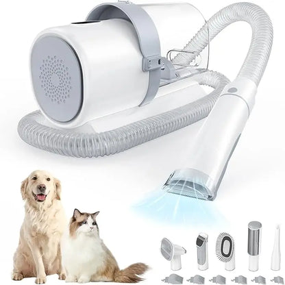Cordless Pet Grooming Vacuum Kit – 2.5L, 3 Suction Modes, 5 Tools, Low Noise