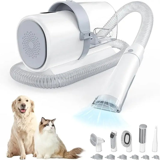 Cordless Pet Grooming Vacuum Kit – 2.5L, 3 Suction Modes, 5 Tools, Low Noise