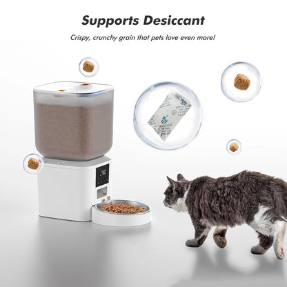 Automatic Pet Feeder – 8L Smart Dispenser with Key Control, SUS+ABS Build for Cats & Dogs