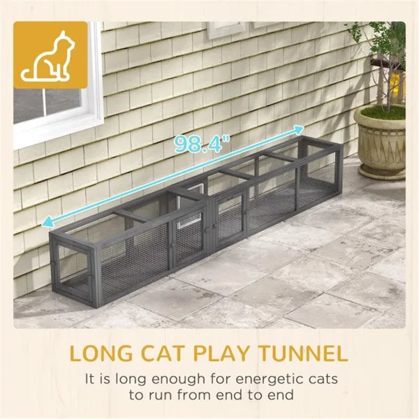 Cozy Pet Nest & Outdoor Cat Cage with Weather Protection – Includes Cat Toys & Training Kit