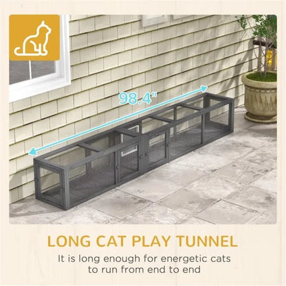 Cozy Pet Nest & Outdoor Cat Cage with Weather Protection – Includes Cat Toys & Training Kit