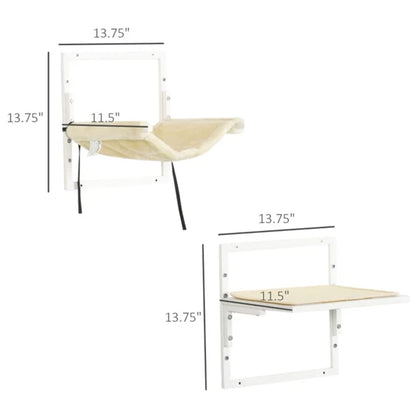 Cat Shelf & Tower Set – Wall-Mounted Play Area with Toys, Training Aids & Snack Holders