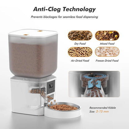 Automatic Pet Feeder – 8L Smart Dispenser with Key Control, SUS+ABS Build for Cats & Dogs